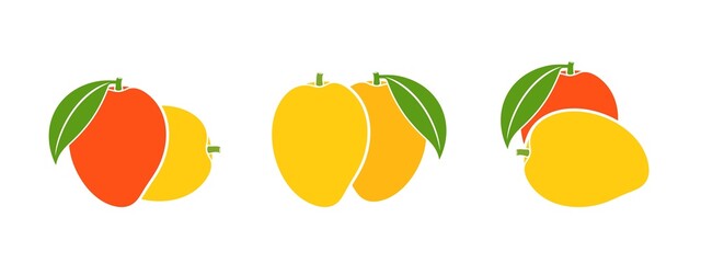 Mango logo. Isolated mango on white background