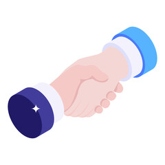 
Trendy editable isometric icon of partnership 

