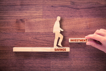 Transform savings to investment concept