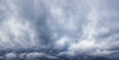 Stormy sky with gray clouds before the rain.