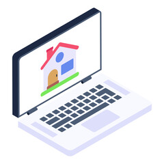 
Home application trendy isometric icon 

