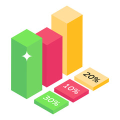 Fototapeta premium Home analytics isometric editable icon