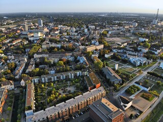 Duisburg city aerial view. Duisburg, Germany.