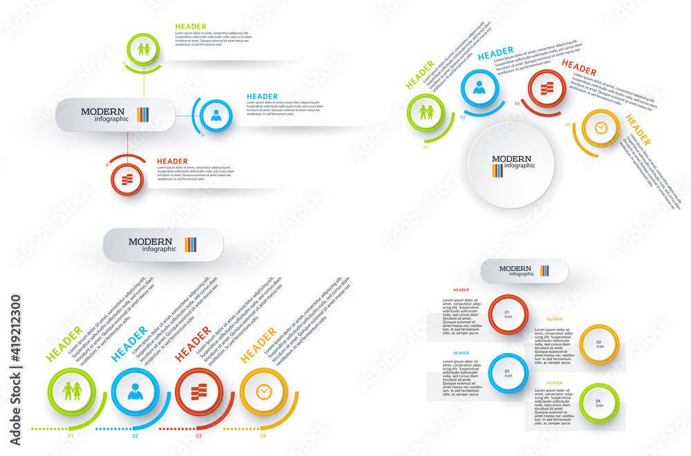 Sticker design elements infographic style background business presentation template. vector illustration eps