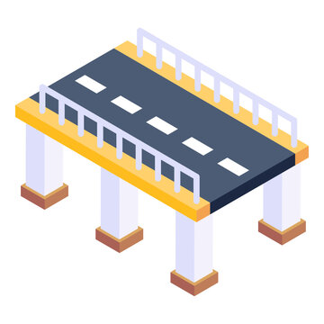 
Trendy Unique Isometric Icon Of Flyover 

