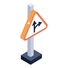 
Roadblock board isometric icon 

