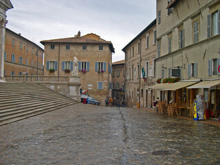 Italia, Marche, Urbino,Rinascimento square. The place is attractive and interesting.