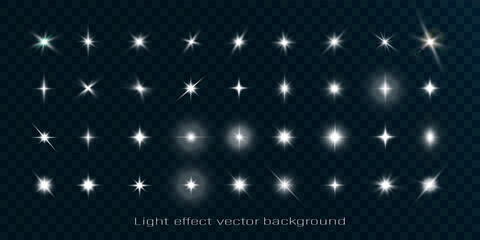 Obraz premium Glow light effect. Vector 10 eps