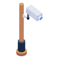 
Security camera isometric vector 

