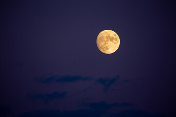 Fototapeta premium Glowing Moon Against Night Sky