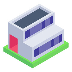 
Carpeted road isometric unique icon 

