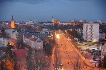 Olsztyn. Panorama miasta.  Polska - Mazury - Warmia.
