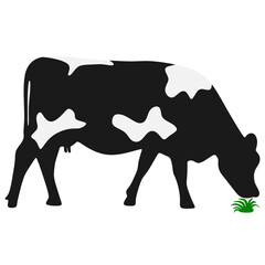 silhouette of a cow