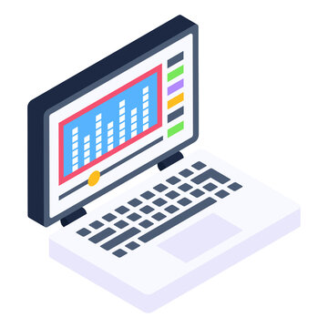 
Online audio adjuster icon in isometric design

