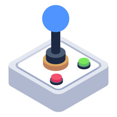  Joystick icon in isometric design, game console    © SmashingStocks