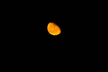 Glowing Moon Against Dark Sky
