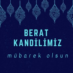 Miraç Kandili Mübarek Olsun. Miraç Kandili. Translate: Blessed islamic holy night. Religious days.