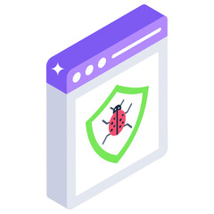 
Malicious web in isometric style icon, editable vector 

