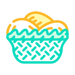 Fototapeta premium basket with mango color icon vector illustration