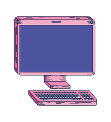 desktop computer isolated