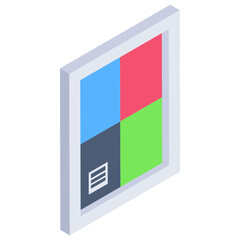 
Color combination isometric style icon, editable vector 

