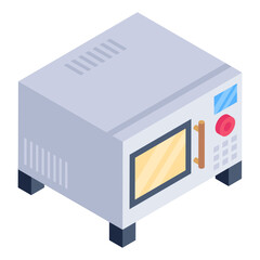 
Oven in isometric editable vector 

