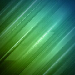 Abstract geometric green stripes vector background. Colorful futuristic design of steel lines sliding down.