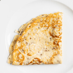 pancake on the white plate