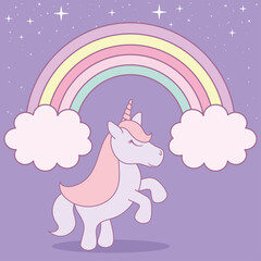 rainbow and unicorn