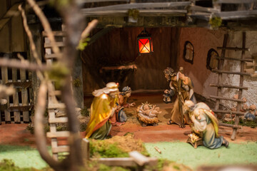 Weihnachtskrippe  zur Weihnachtszeit