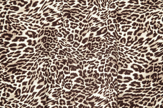 Leopard print pattern fabric texture repeat background effect leopard fabric sample.