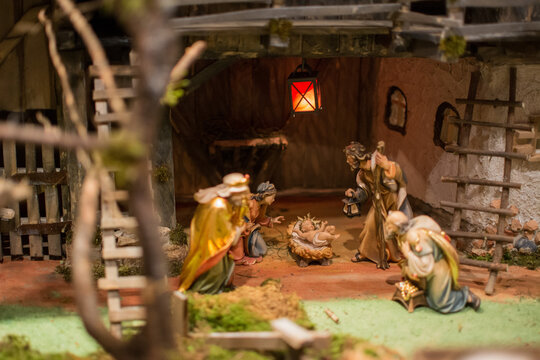 Weihnachtskrippe  zur Weihnachtszeit