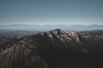 mountains in cold weather