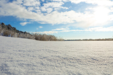 Fototapeta na wymiar winter landscape on a sunny day
