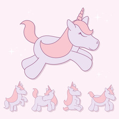 five baby unicorns