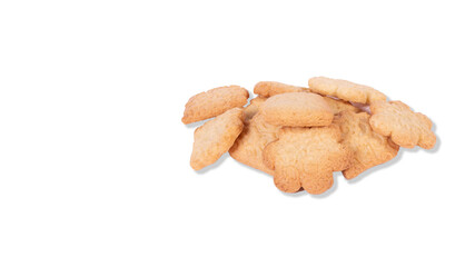 Christmas sweet cookies, white background