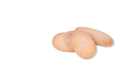 Christmas sweet cookies, white background