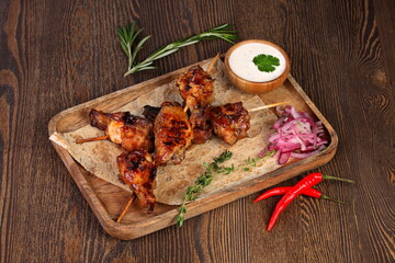 kebab on skewers