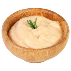 cheese sauce on white background