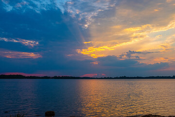 Sunset in Moryn, Poland