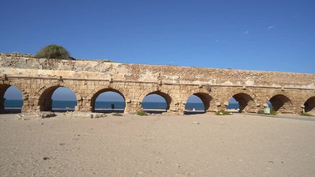 The Roman aqueduct in Caesarea