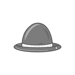 Grey hat illustration. Idea for decors, logo, icon, gifts, ornaments, celebrations, invitation, greeting, meeting, fashion and clothes themes.  Ready-made artwork. Isolated vectors. 
