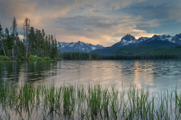 USA, Idaho. Little Redfish Lake, Sawtooth National Recreation Area.