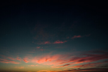 sunset sky with clouds