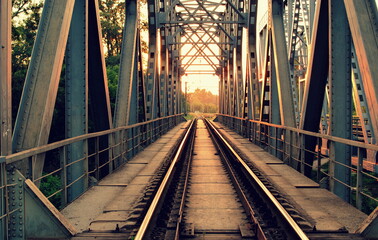 railway bridge in the morning