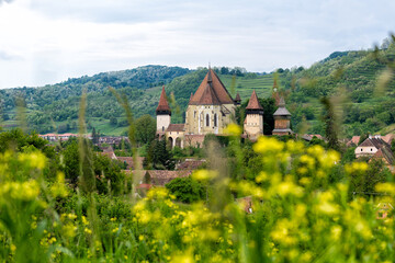 Fortified Church of Biertan. Panoramic Summer view of Fortified Church of Biertan, Medieval Church, Medieval Architecture