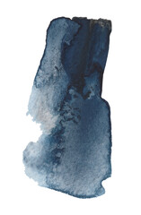 An abstract figure, painted with watercolors and acrylics, with the addition of gold paint.	
