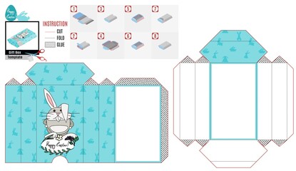 casket box template for easter. angry rabbit angry