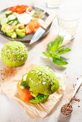 sandwich with salmon