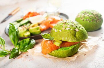 sandwich with salmon